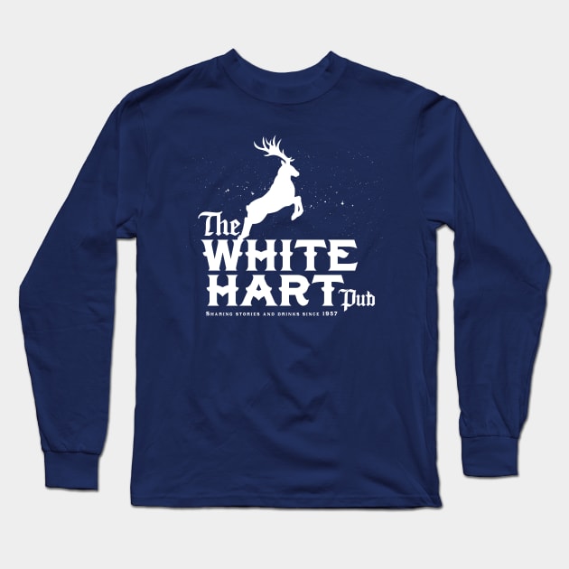 The White Hart Long Sleeve T-Shirt by MindsparkCreative